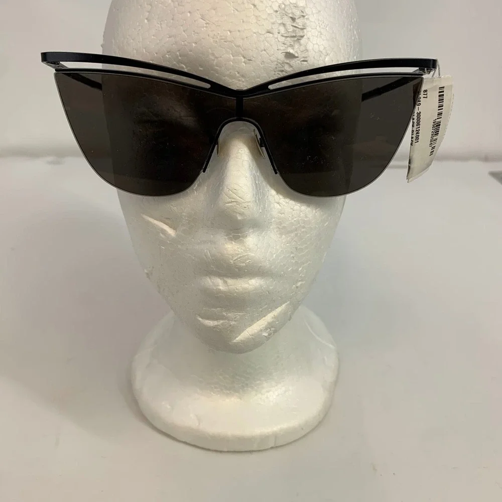 Saint Laurent ‎ SL249 Cat Eye Sunglasses Black Semi Rimless Sunglasses With Case